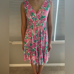 Lilly Pulitzer pink floral sundress